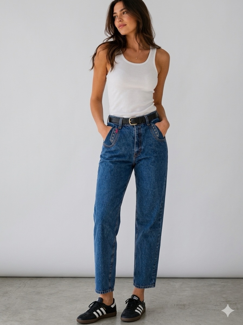 Cobra 90s Mom Jeans High Rise Made in Canada 100% Cotton Straight Leg M Vintage